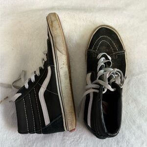 Vans Black and White Kids High-Top Sneakers